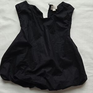 LOFT Black Puffer Blouse (Slightly Cropped)